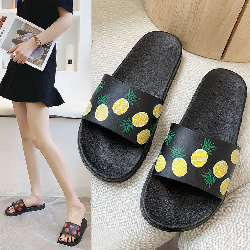 

House Indoor Slippers for Women Sandals Lady Flat Beach Shoes Summer 2021 Fashion Female Casual Pumps Footwear