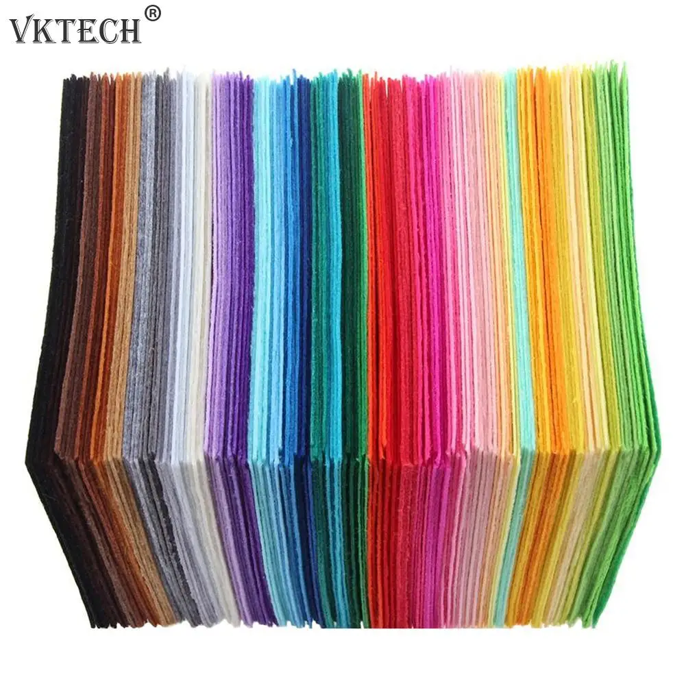 

40pcs/set Colorful Non-Woven Felt Fabric Polyester Cloth Felt Fabric DIY Bundle for Sewing Doll Handmade Craft Thick Home Decor
