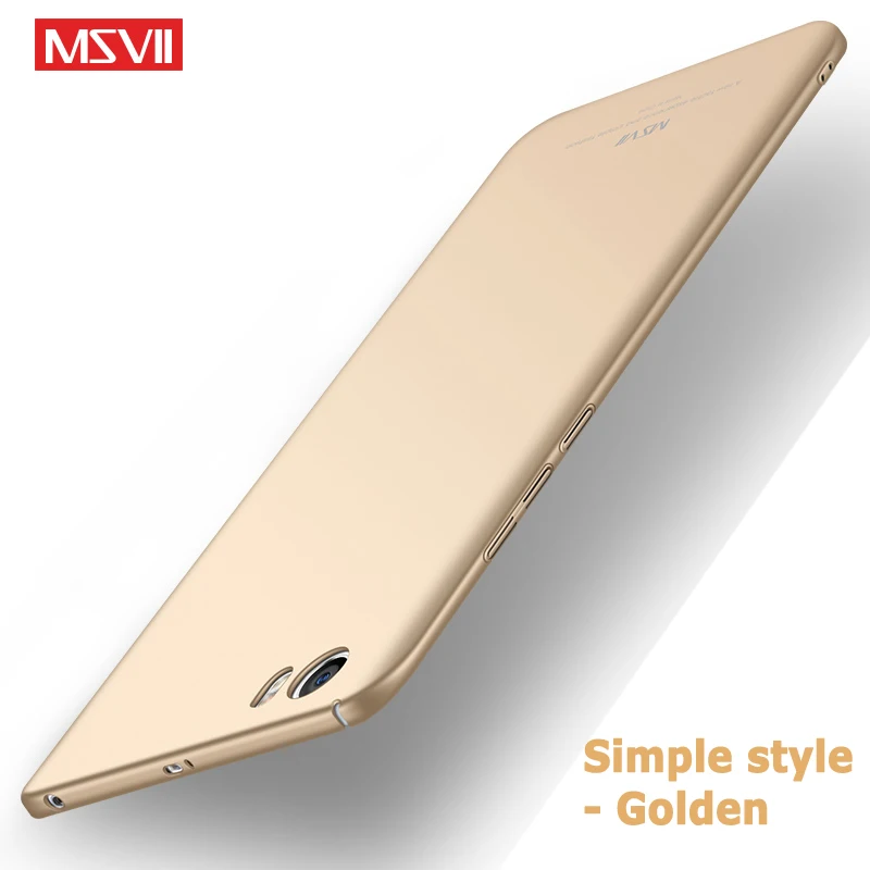 Gold Mi 5 mi 5S чехол Msvii матовый чехол для Xiaomi mi 5 mi 5S Pro Чехол Xio mi 5X mi 5X Hrad PC чехол для Xiaomi mi 5S mi 5 S Чехол для телефона s - Цвет: Gold