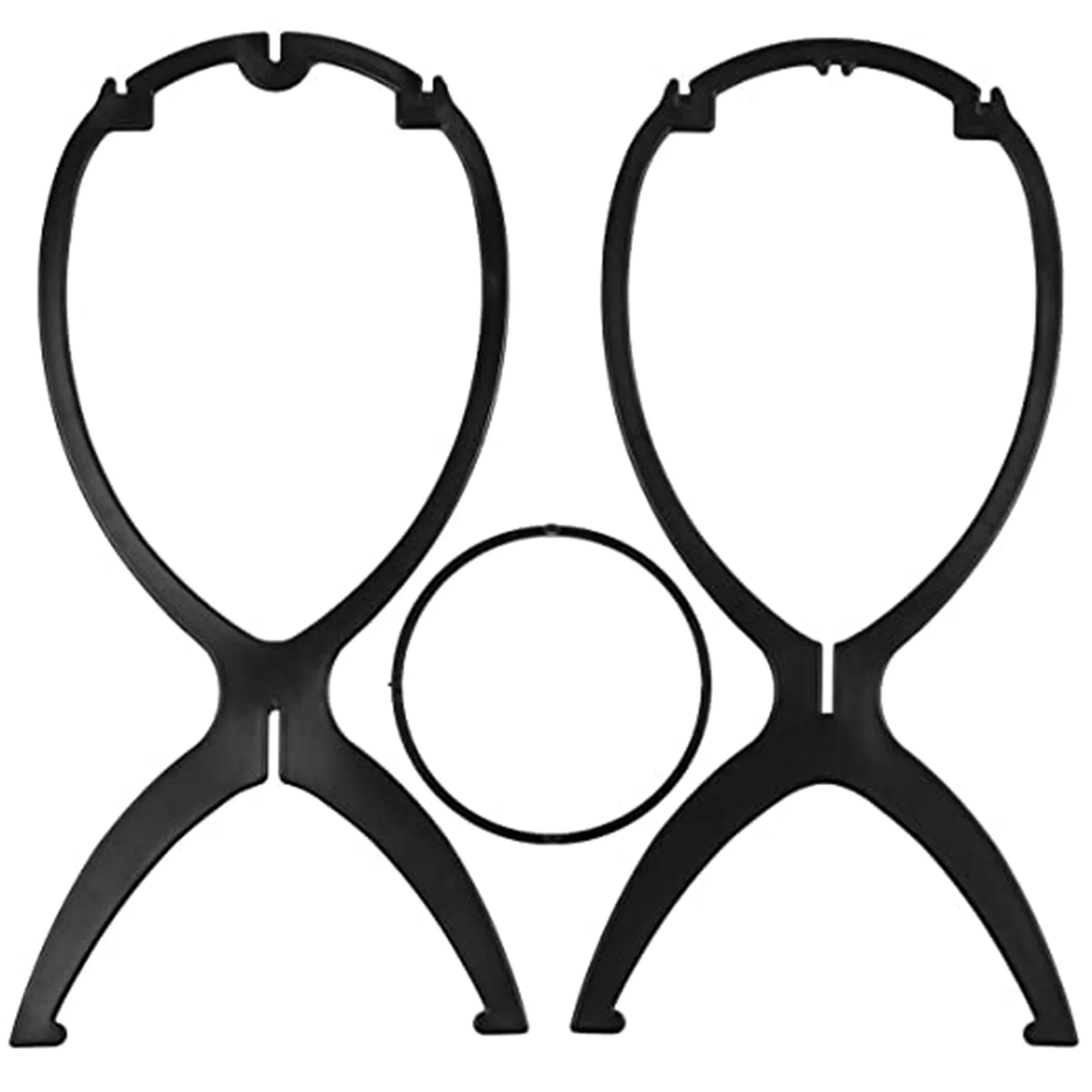 

Fashion 2PC Light-weight Pink And Black Plastic Stylish Stand Tool Plastic Folding Stable Wig Hair Head Hat Cap Holder Stand
