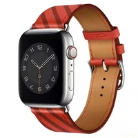leather strap for apple watch 7 41mm 45mm 6 5 4 se band 44mm 40mm cowhide replacement bracelet strap for iwatch 3 2 1 42mm 38mm