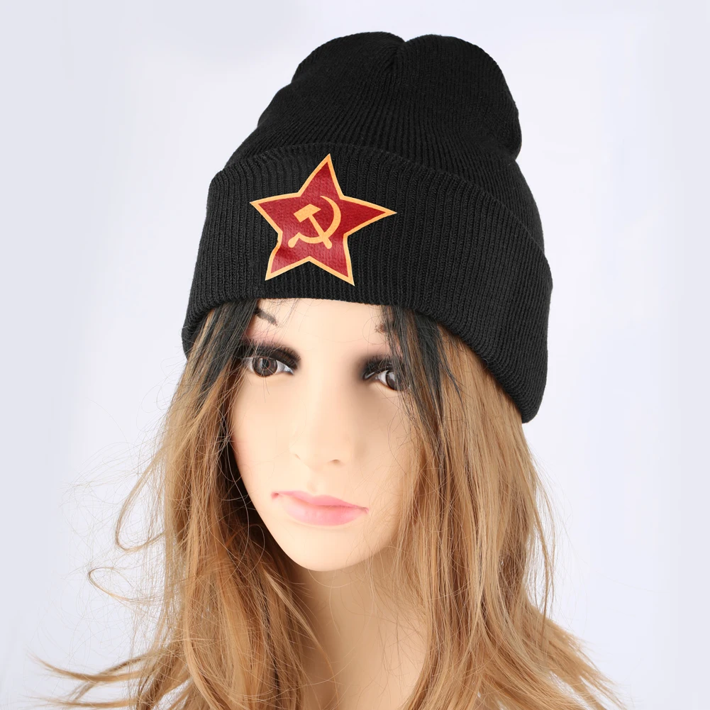 Женская уличная Зимняя Шапка бини Мужская эластичная шапочка Модный свитшот с