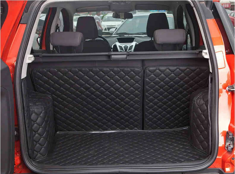 

Волокна кожи багажник автомобиля коврик для ford ecosport 2013 2014 2015 2016 2017 2018 2019 5d грузового лайнера автомобильные аксессуары