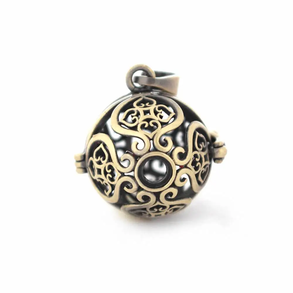 Винтажный круглый филигранный кулон клетка цветок эфирное масло диффузор Сделай