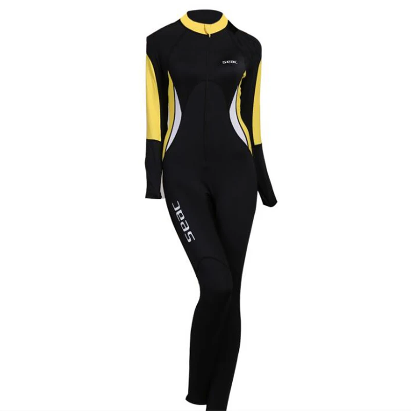 Женский купальник брюки с длинным рукавом гидрокостюм цельный для сноркелинга