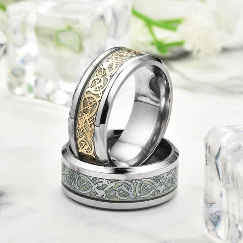 2019 новый дизайн из нержавеющей стали титановая сталь Драконовое кольцо для