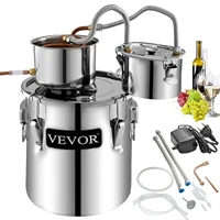 vevor still distiller 8 5gal 38l stainless steel water distiller copper tube with circulating pump home brewing kit for diy wine