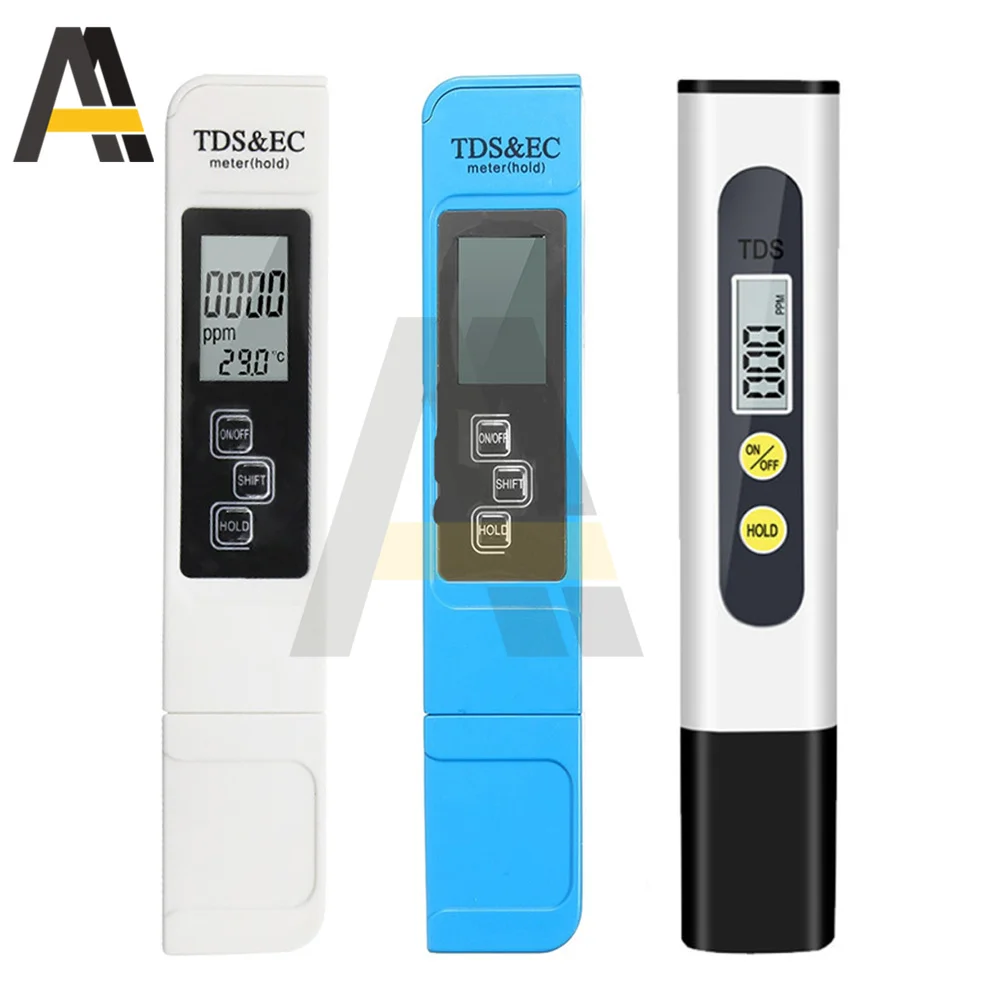 

TDS/EC/TEMP Meter Digital Water Tester Digital 0.0-14.0 PH Meter Tester 0-9990ppm TDS&EC LCD Water Purity PPM Aquarium Filter