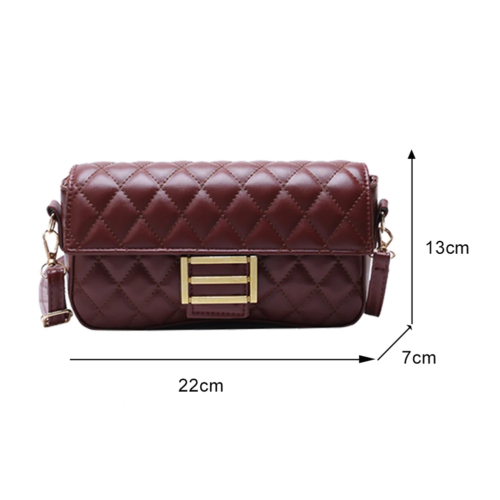 

Fashion Elegant Crossbody Bag Women PU Leather Small Shoulder Messenger Female Chain Handbag