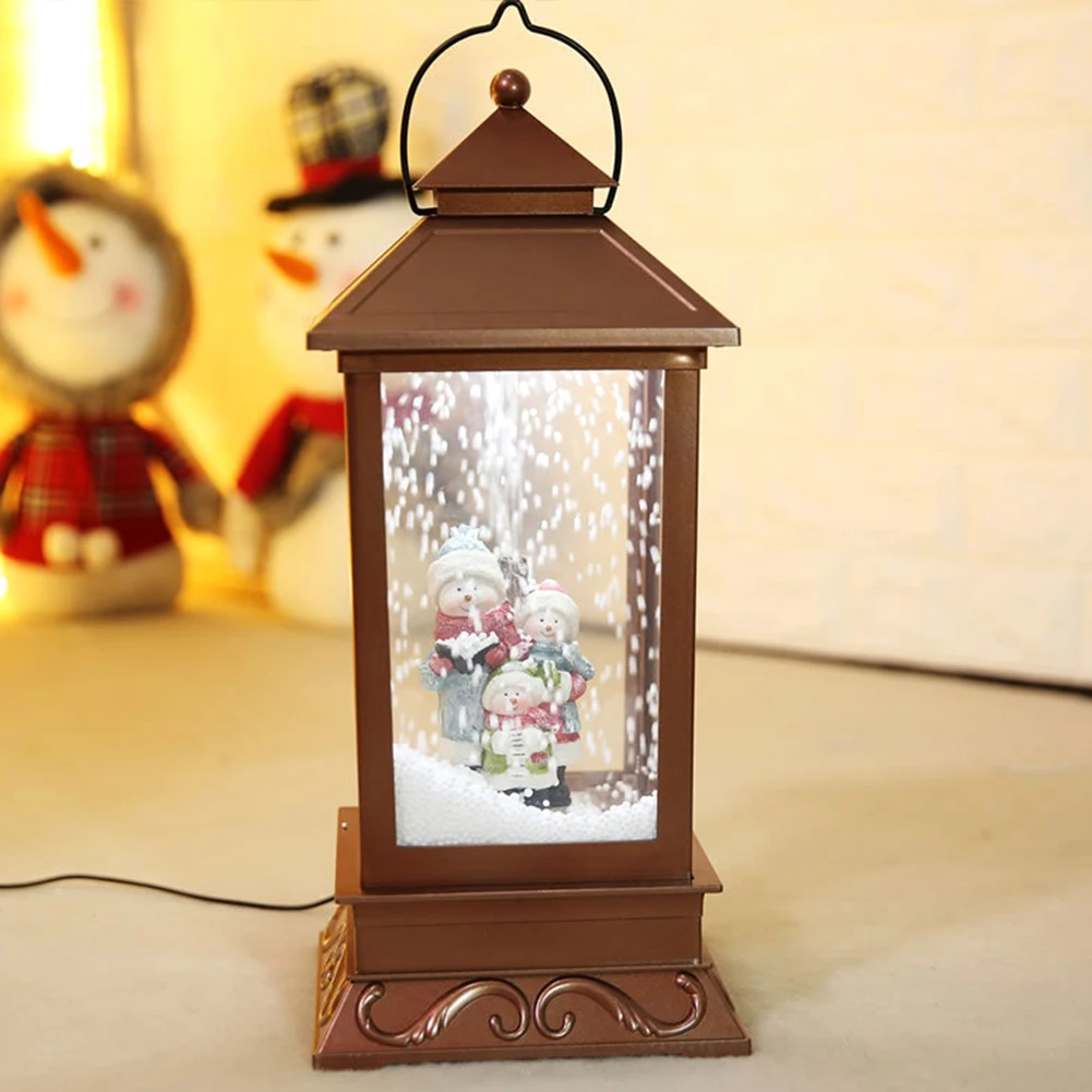 

Outdoor Snow Globe Holiday Party Music Box Home Ornaments LED Light Christmas Decoration ABS Portable Festival Kid Gift