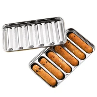 hpdear stainless steel diy hot dog sausage mold 6 cavities baby food mold suitable for kitchen baking tools