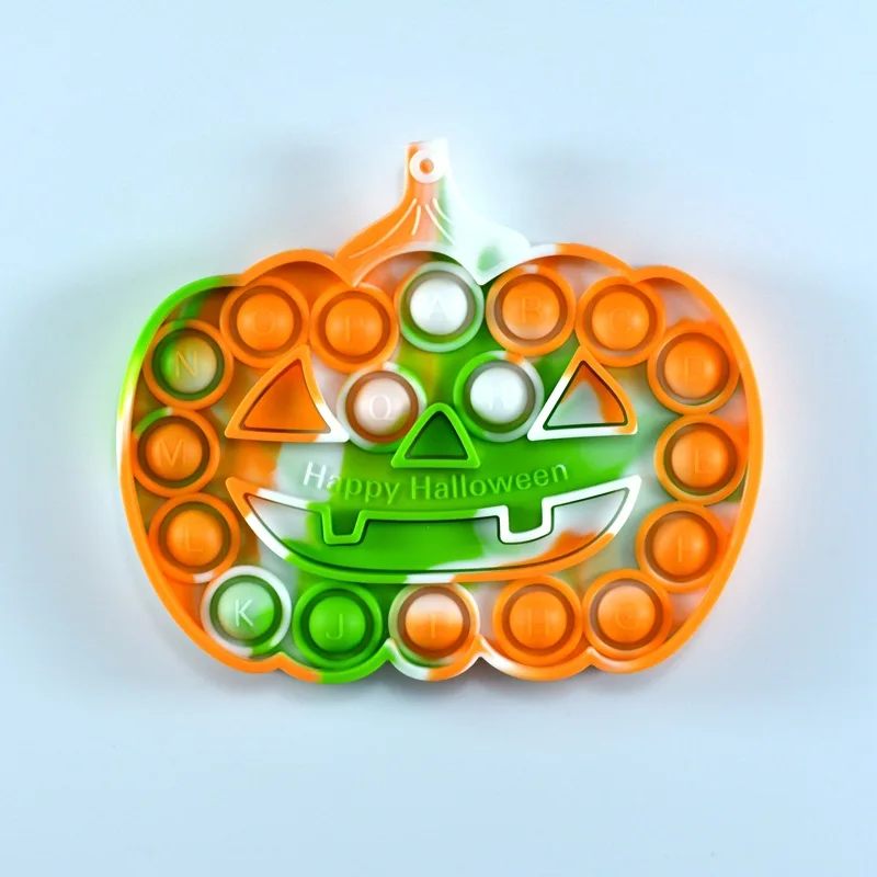 Хэллоуин Тыква Pop It Push Bubble фиджет игрушки для взрослых снятие стресса сжимаемая