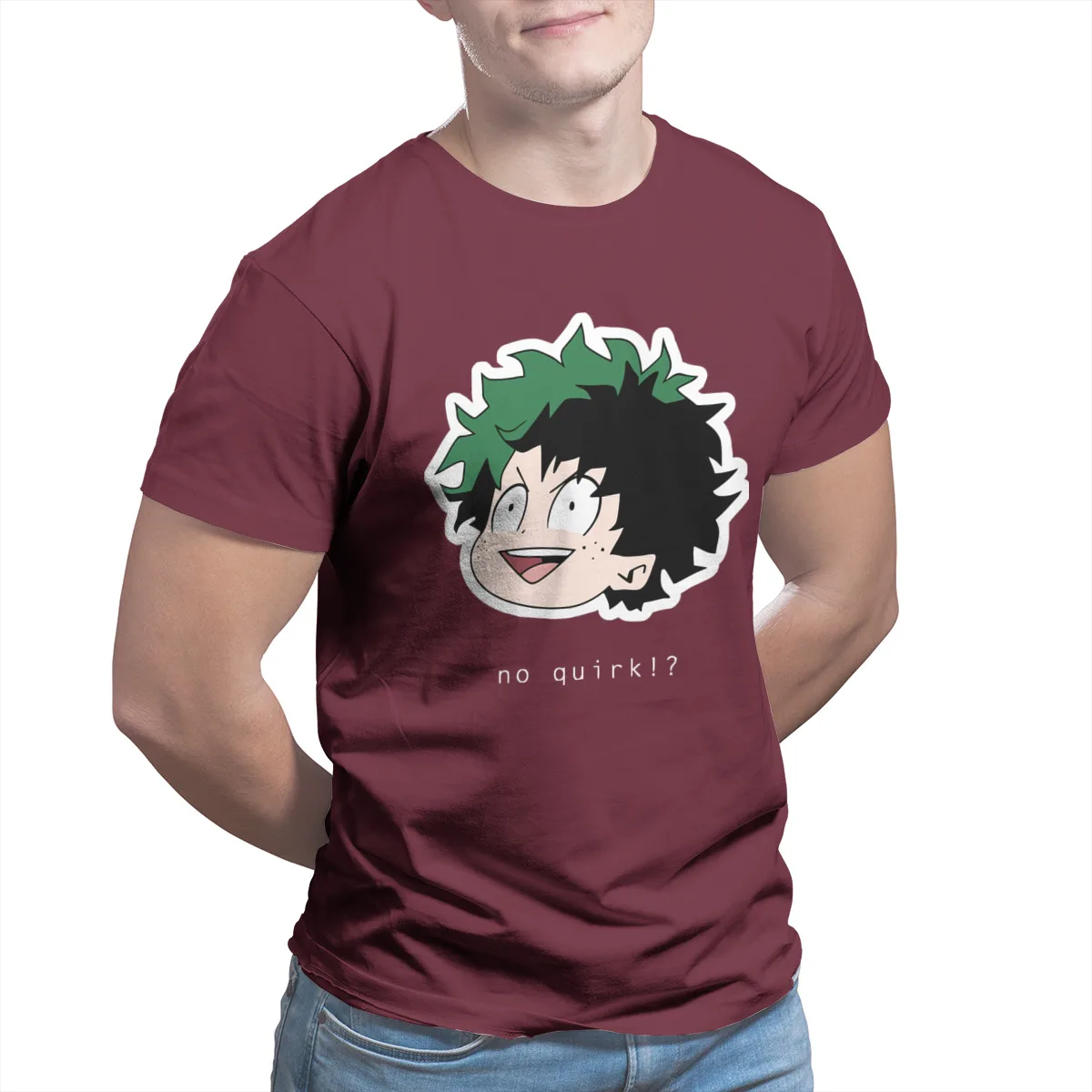 

Men's T-shirts No Quirk Print Black Cosplay Tops Hip-Hop Men Clothing 31670