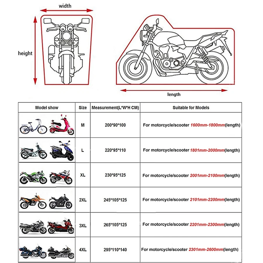 universal motorcycle protect cover outdoor anti uv silver coating cloth waterproof dustproof sunproof for bike scooter motorbike free global shipping