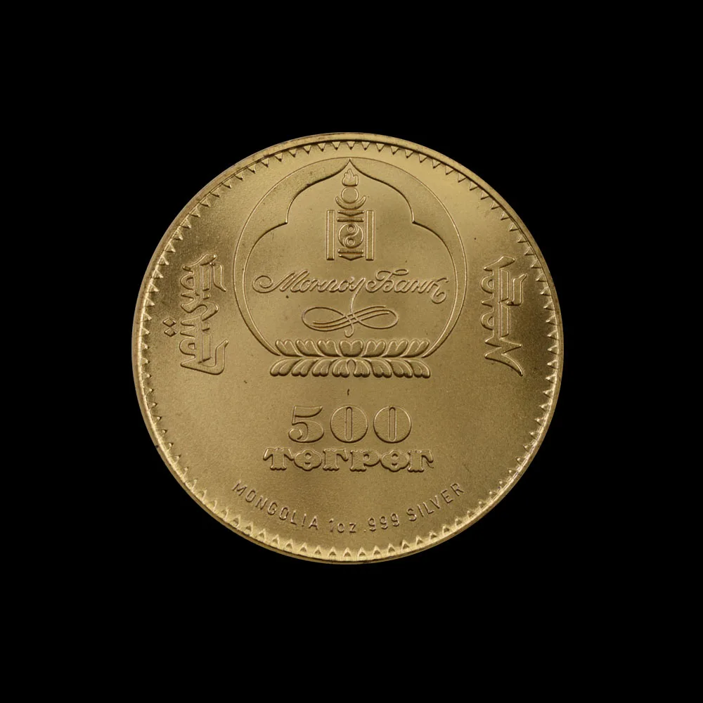 Красивая монета Монета с позолотой 24 к в виде животных изысканные поделки 5 штук