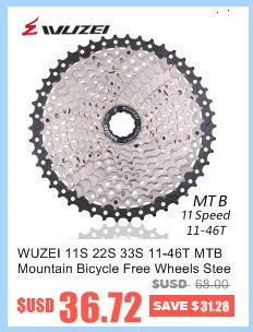 WUZEI MTB 11 скоростей 11-50T 11-52T кассета 365g Сверхлегкий велосипед свободного хода 11t Запчасти для велосипеда горный для Shimano M9000 M8000