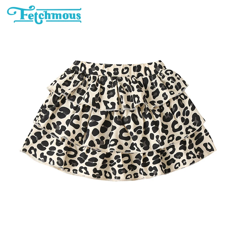 

Fashion Children Skirt Cotton Elastic Waist Girls Short Skirt Leopard Print Girls Clothing Casual Kids