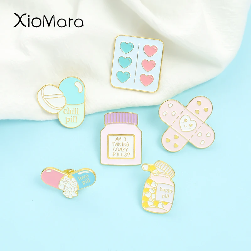 

Take a Chill Pill ! Pharmacy Pill Enamel Pin Creative Badge Metal Brooches Best Gift for Doctor Nurse Medical Student