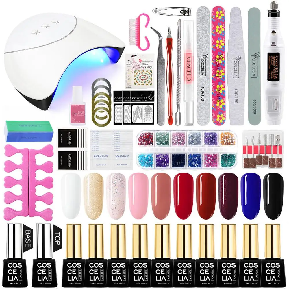 10 шт. инструменты для маникюра COSCELIA набор гель лака|Комплекты и наборы| |