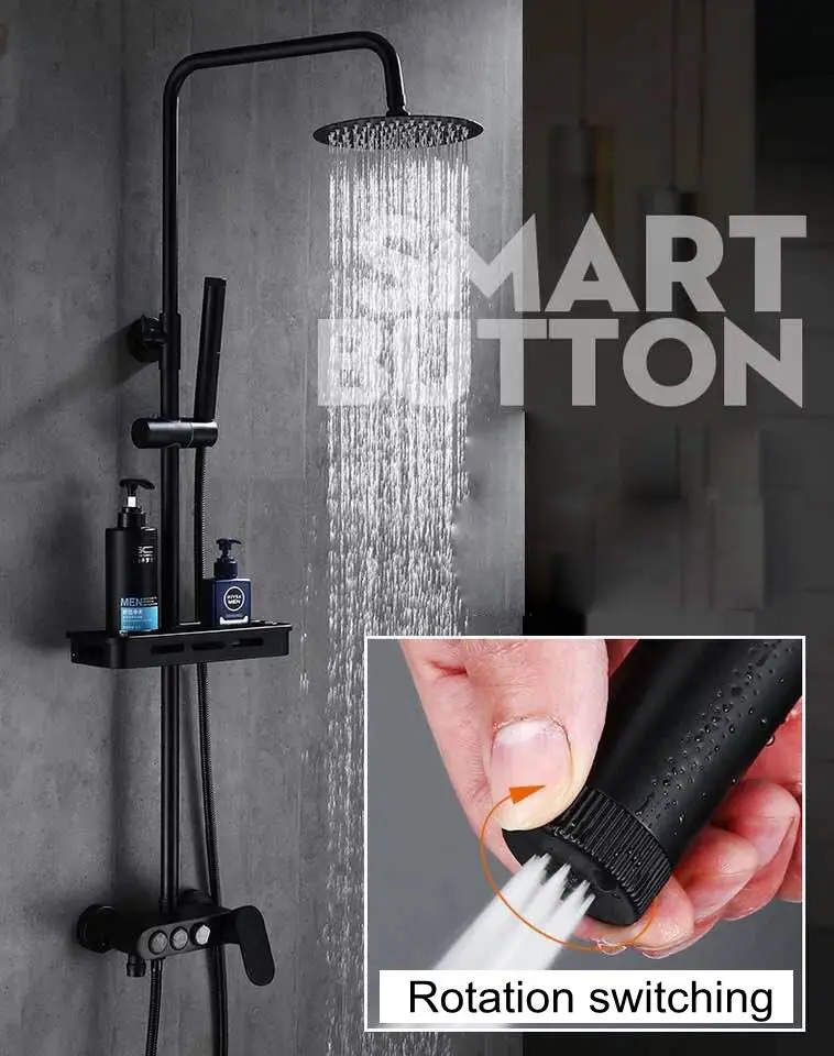 Набор смесителей для душа с дождевой насадкой MOLI3903 настенный кран горячей и