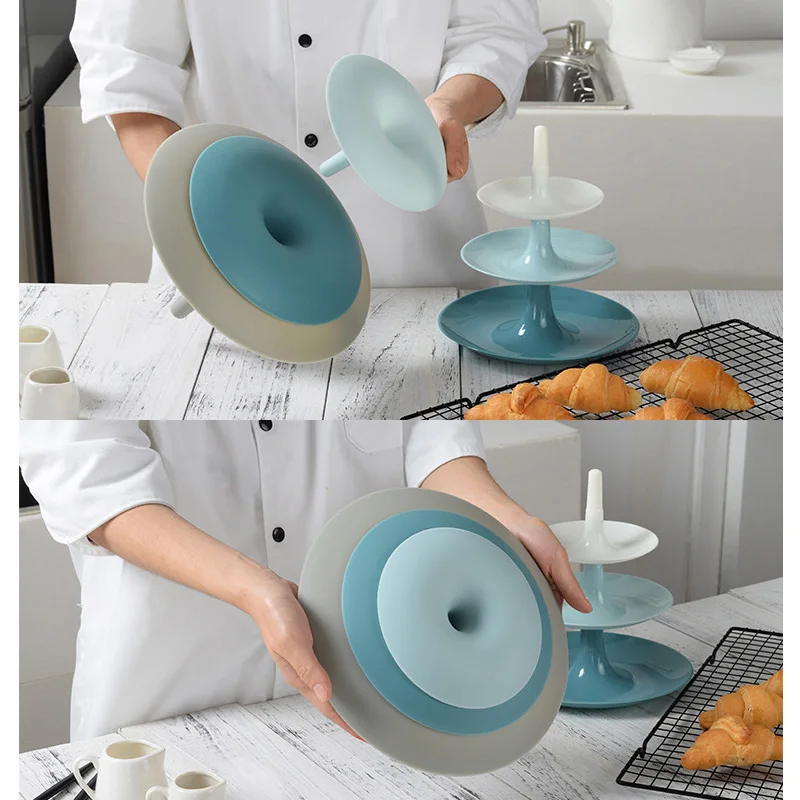 Европейский стиль креативная 3 слойная Фруктовая тарелка PP смола закуски десерт