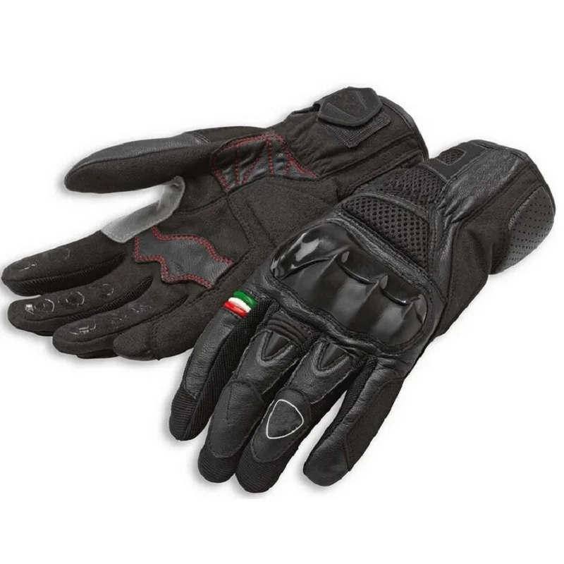 Мотоциклетные гоночные перчатки для сенсорных экранов Ducati кожаные мотогонок по