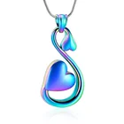 Infinity любящее сердце кремационная Ювелирная урна ожерелья для пепла для Для женщин мужчин памятный Сувенир Кулон