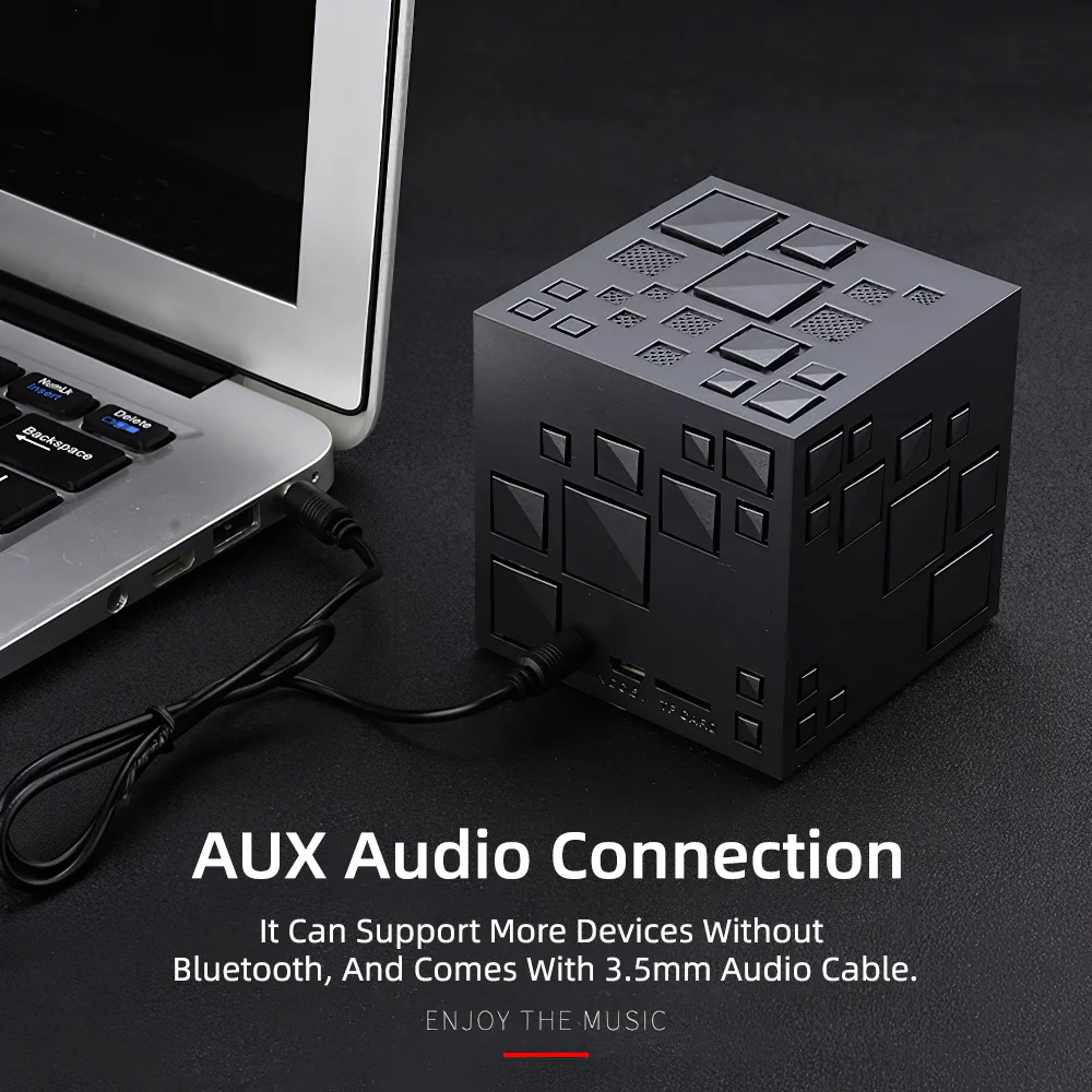 Cube Bluetooth динамик светодиодный свет портативный наружный сабвуфер для Xiaomi