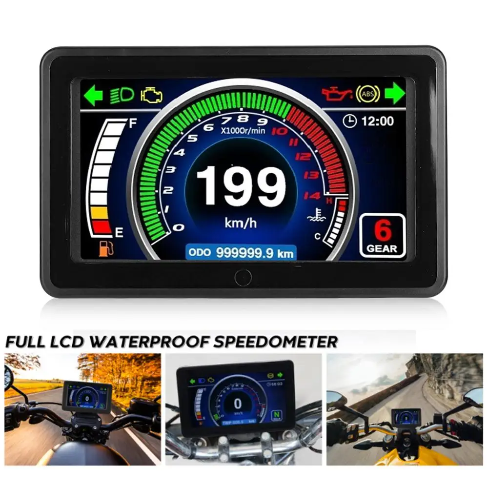 Digital LCD Display Instrument Speedometer Odometer Tachometer Fit for 1/2/4 Cylinder Motorcycle | Автомобили и мотоциклы