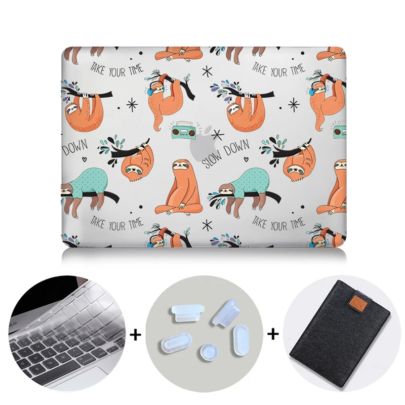 MTT милый мультяшный чехол для Macbook Air 11 13 Pro 13 15 Touch Bar Crystal Cover для mac book 12 дюймов retina 13,3 сумка для ноутбука - Цвет: MB04
