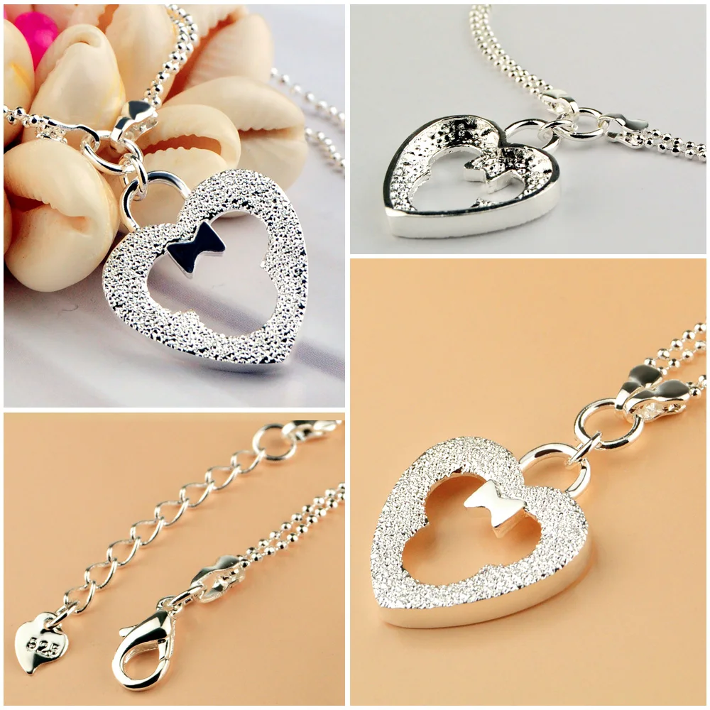 

Original 925 Silver Bracelet Women's Cute Heart/Star Pendant Silver Bead Chain Bracelet Creative Jewelry Girly Accessories