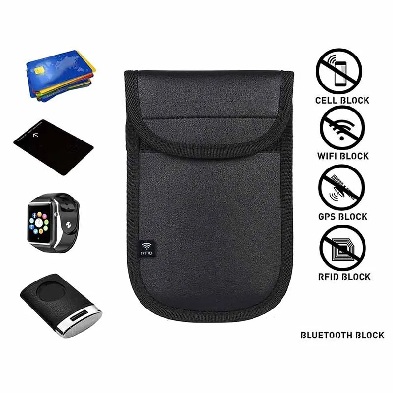 

Black RFID Signal Blocking pouch Accessory Bag Car Keyless Replace Entry