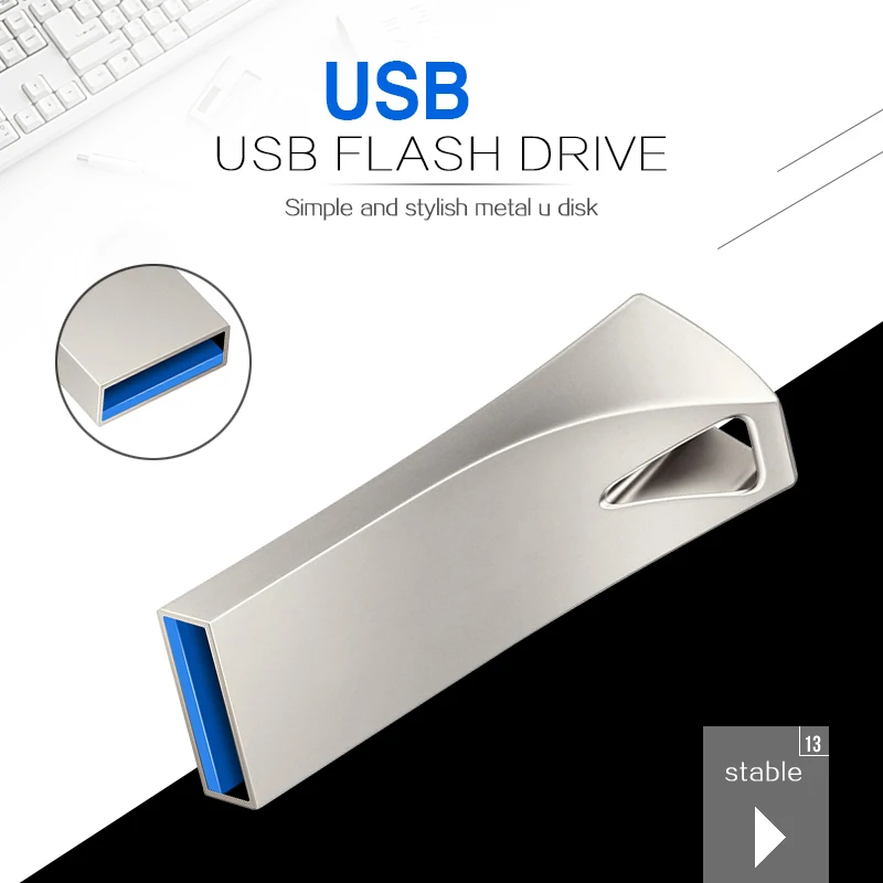 

USB Flash Drive 32GB USB Drive 32GB High Speed Memory Stick 32GB Metal Thumb Drive for Laptop Computer Tablet - Gray/Silver