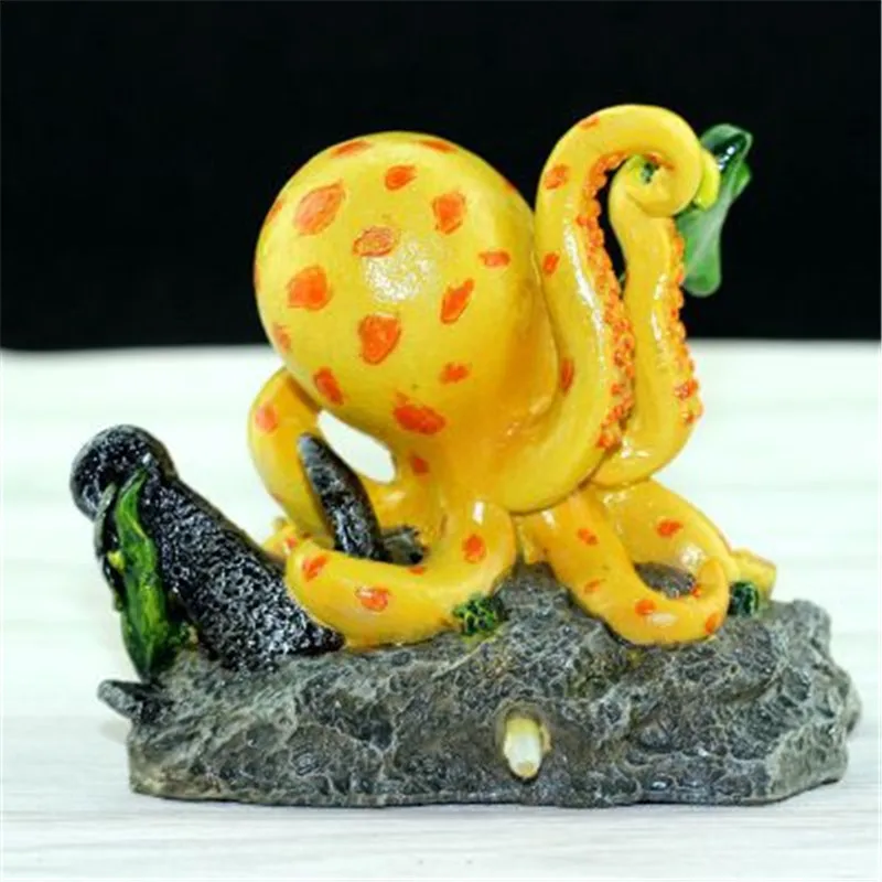 

Simulation Air-operated Octopus Sculpture Aquarium Oxygenation Decoration Q Version Animal Resin Art&Craft Decor X5418