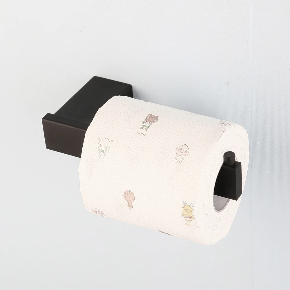 torayvino 304 stainless steel bathroom hardware set black matte paper holder toothbrush holder toilet brush bathroom accessories free global shipping