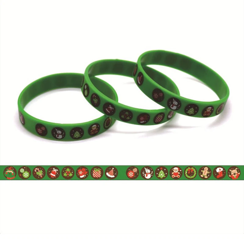 Рождественский силиконовый браслет для вечерние НКИ мероприятия фестиваля