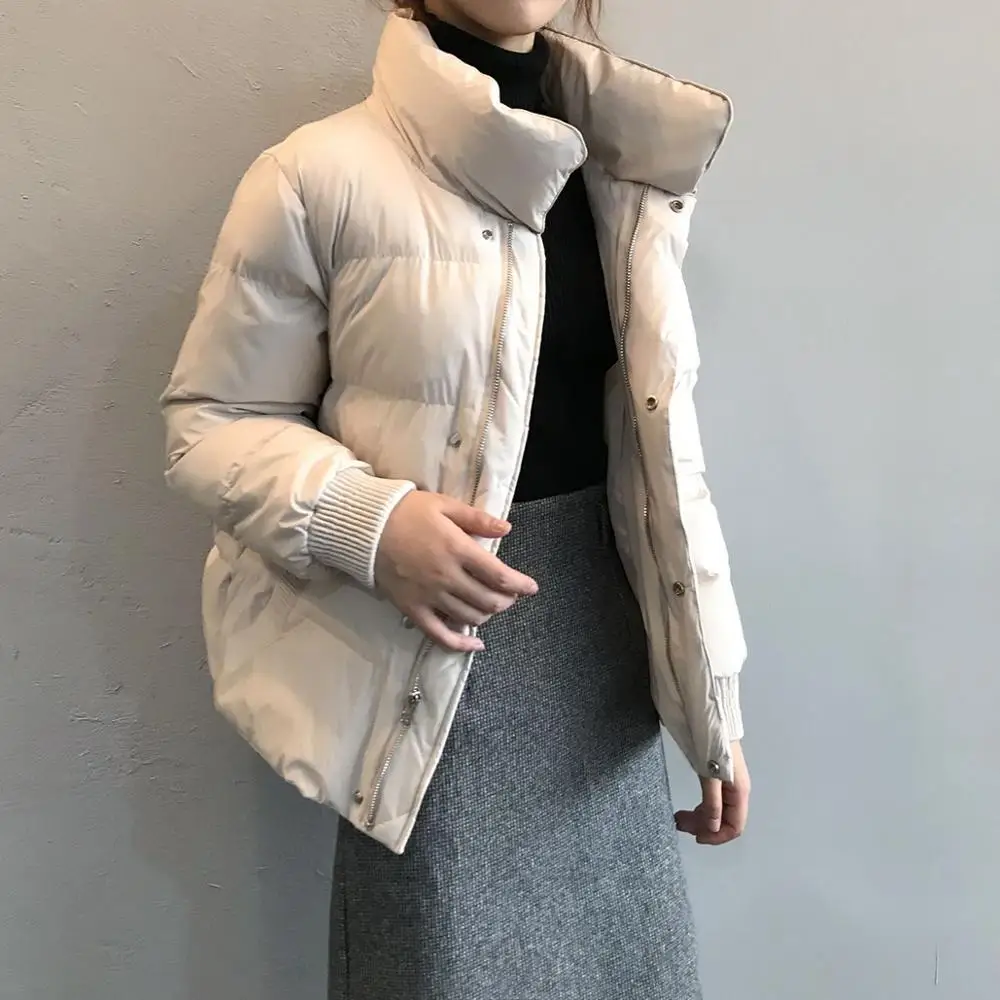 Женские куртки в стиле преппи Свободное пальто с хлопковой подкладкой новинка