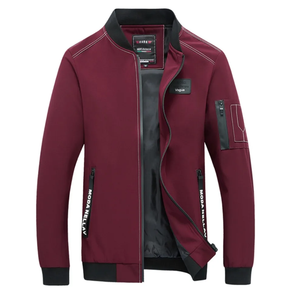 HCXY Для мужчин куртка Демисезонный Мода Марка Slim Fit пальто мужской Бейсбол Курточка бомбер Для мужчин пальто большие размеры 5XL