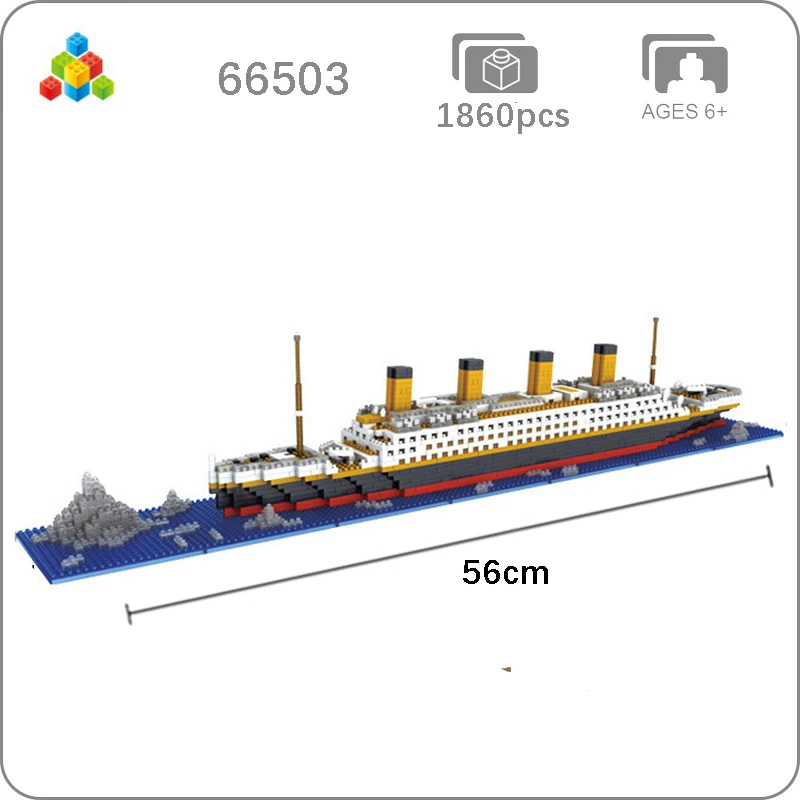 

YZ Movie Titanic Ship Boat Iceverg Shipwreck 3D Model Building Blocks Set DIY Mini Diamond Bricks Toy for Boys Children 1860pcs