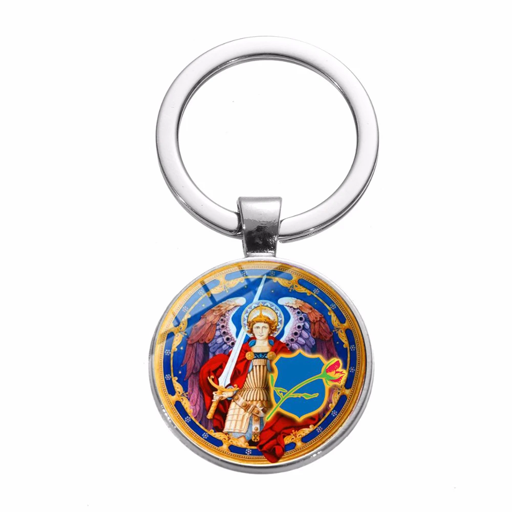 SONGDA винтажный брелок-Шарм Archangel St. Майкл защитит меня, священный щит, защита, знак отправления, брелок, Христианский подарок - Цвет: Style 9