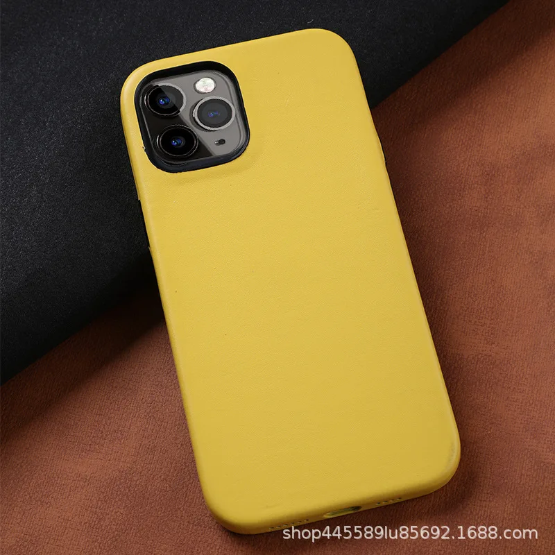 

Suitable for Iphone12 Phone Case First Layer Calfskin Four-Covered Phone Case