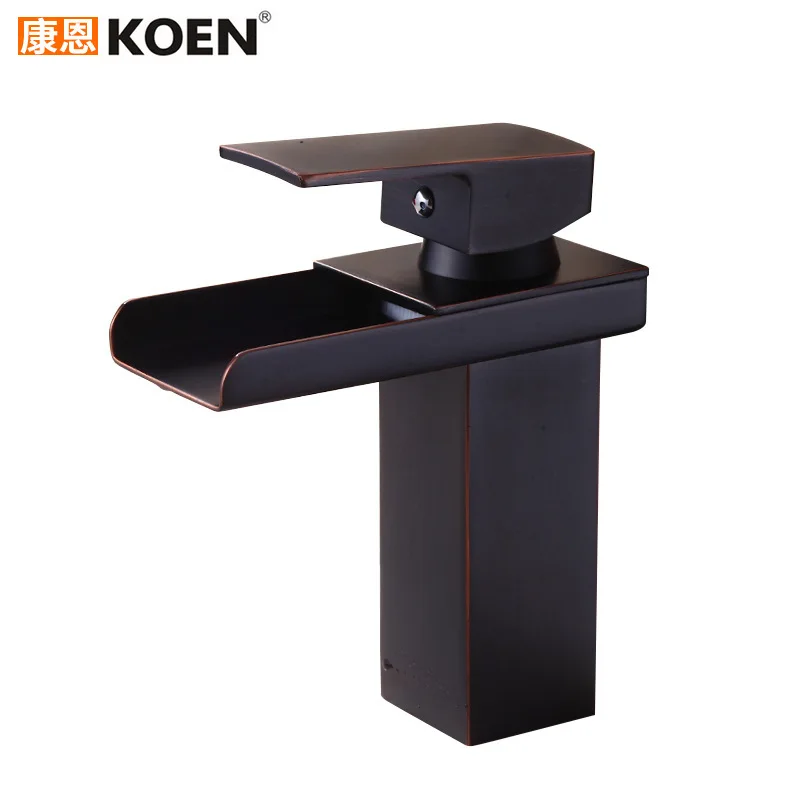 Black Hot And Cold Basin Water Tap Square Shower Room Wash Faucet Tank | Обустройство дома