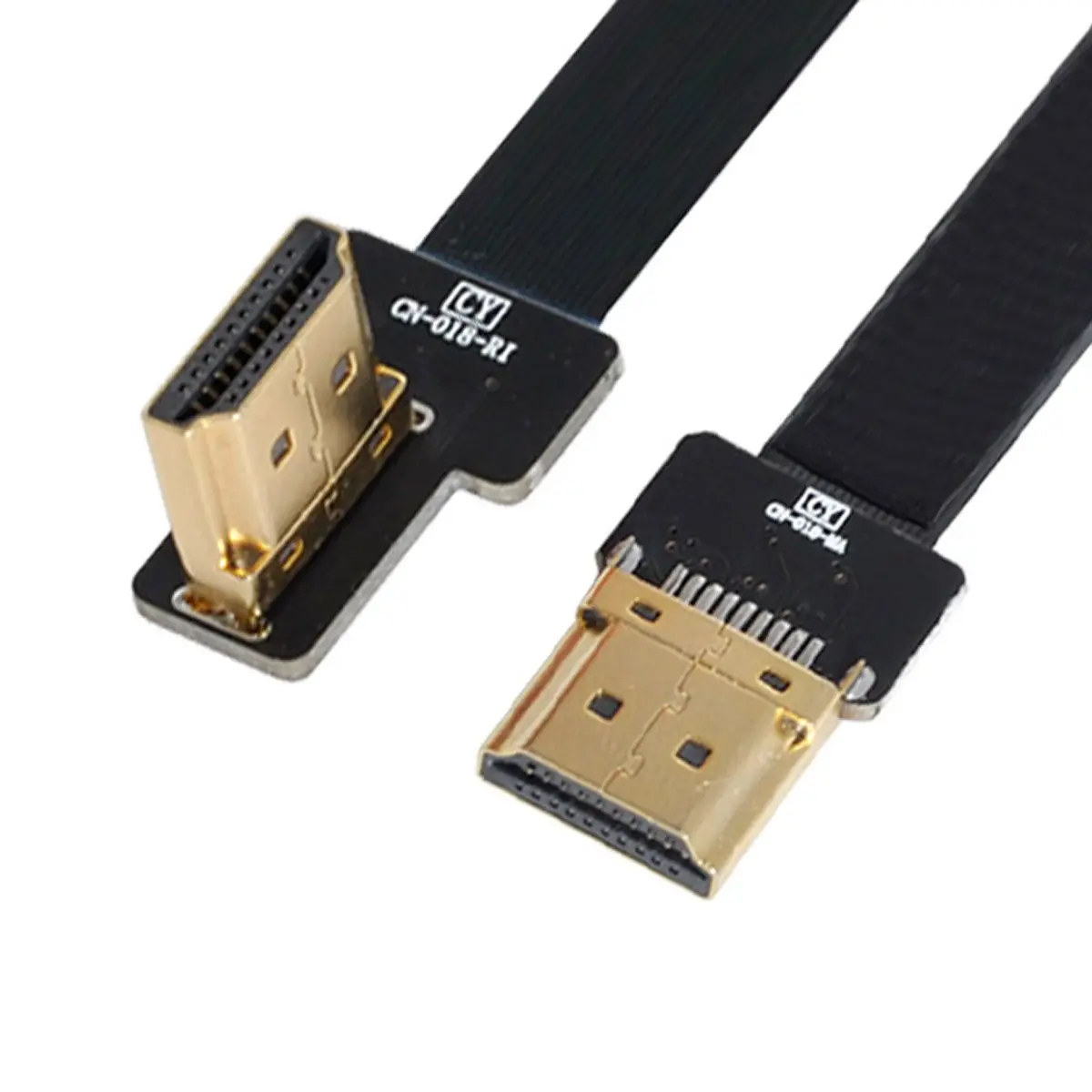 Jimier PV HDMI совместимый тип А папа к HDTV FPC плоский кабель левый/правый 90 градусов