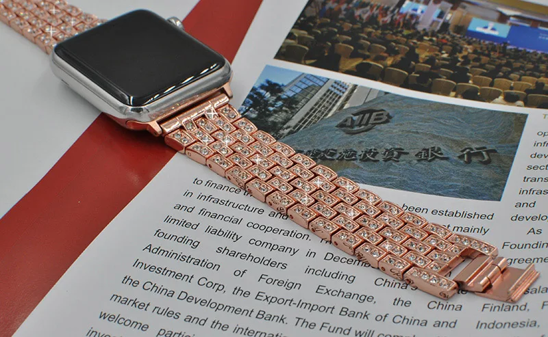 Полностью Алмазный женский ремешок для Apple Watch 38 мм 42 40 44 iWatch Series 5 4 3 2 1 браслет из