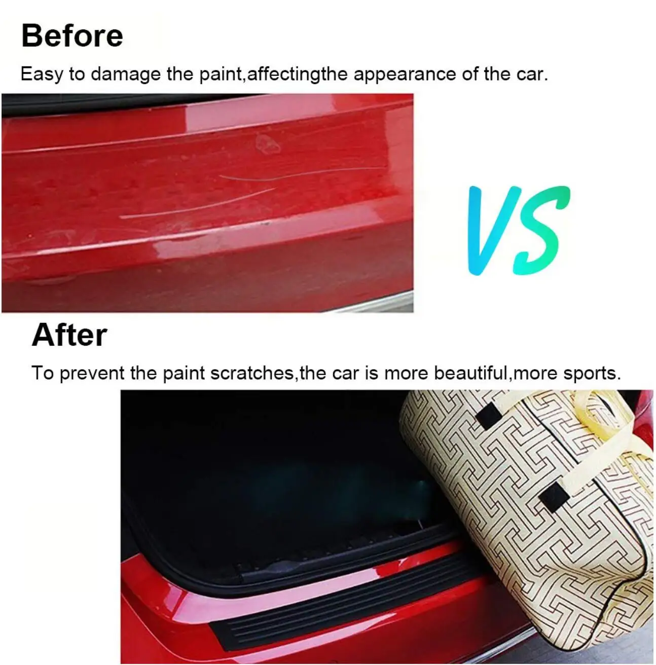 Для двери БАГАЖНИКА АВТОМОБИЛЯ Накладка на порог протектор заднего бампера