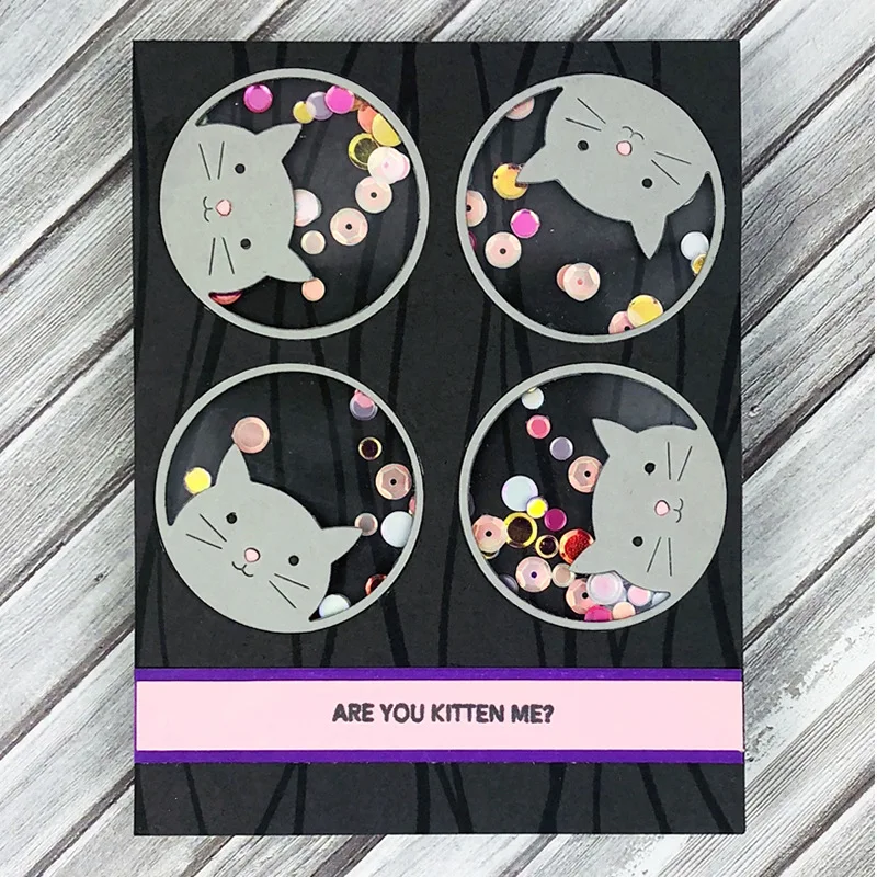 

Cute Kitty Cutting Dies Stamps New Dies Scrapbooking Mold Cut Handmade Tools DIY Craft Decoration Metal Cutting Dies New 2021