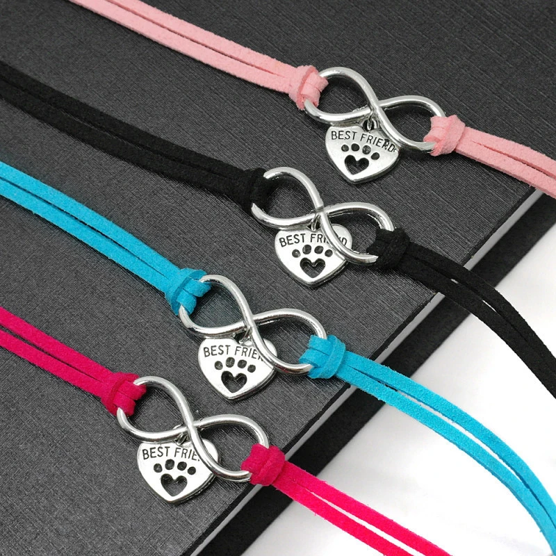 Милая маленькая собачка ожерелье с кулоном в виде сердца 4 цвета ошейник для