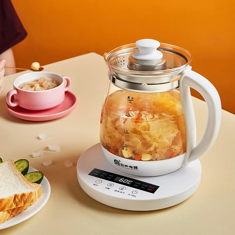 

220V health pot household multi-functional glass electric kettle flower teapot tea maker 1.8L