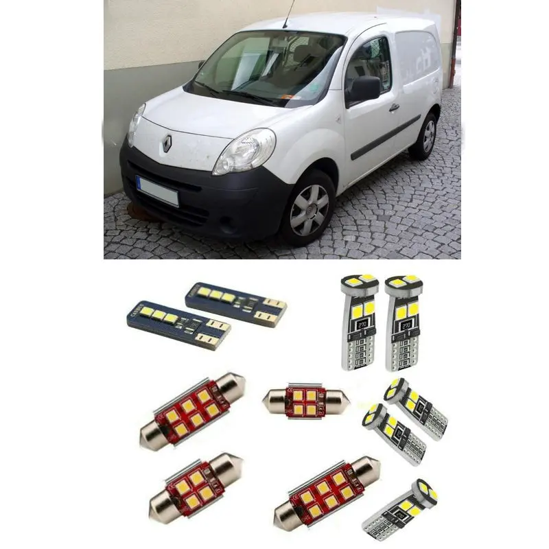 

Car Accessories Car Led Interior Light Kit For Renault Kangoo 2 mk2 2007+ Error Free White 6000K Super Bright