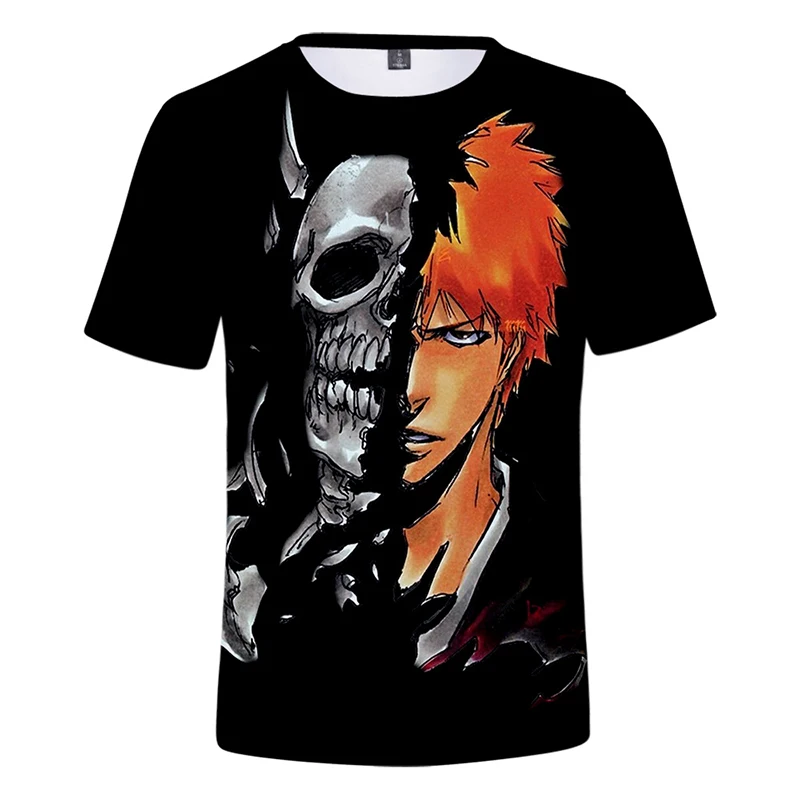 

2021Hot Sale Anime Bleach 3D Printed T-Shirt Unisex Fashion Casual Harajuku Round-neck Short Sleeve Streetwear Oversize Top